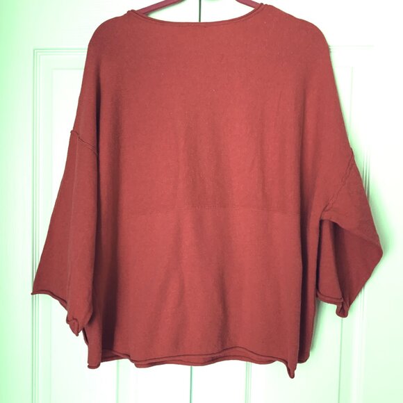 PURE J JILL Cotton and CASHMERE Nantucket Red  Sweater Size M - Picture 5 of 12